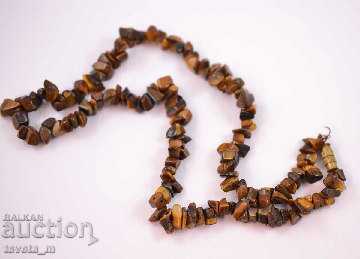 Auction Women's necklace, tiger eye natural stone necklace Auction Women's necklace, tiger eye natural stone necklace
