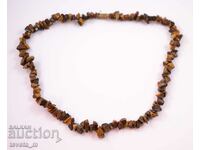 Women's necklace, tiger eye natural stone necklace