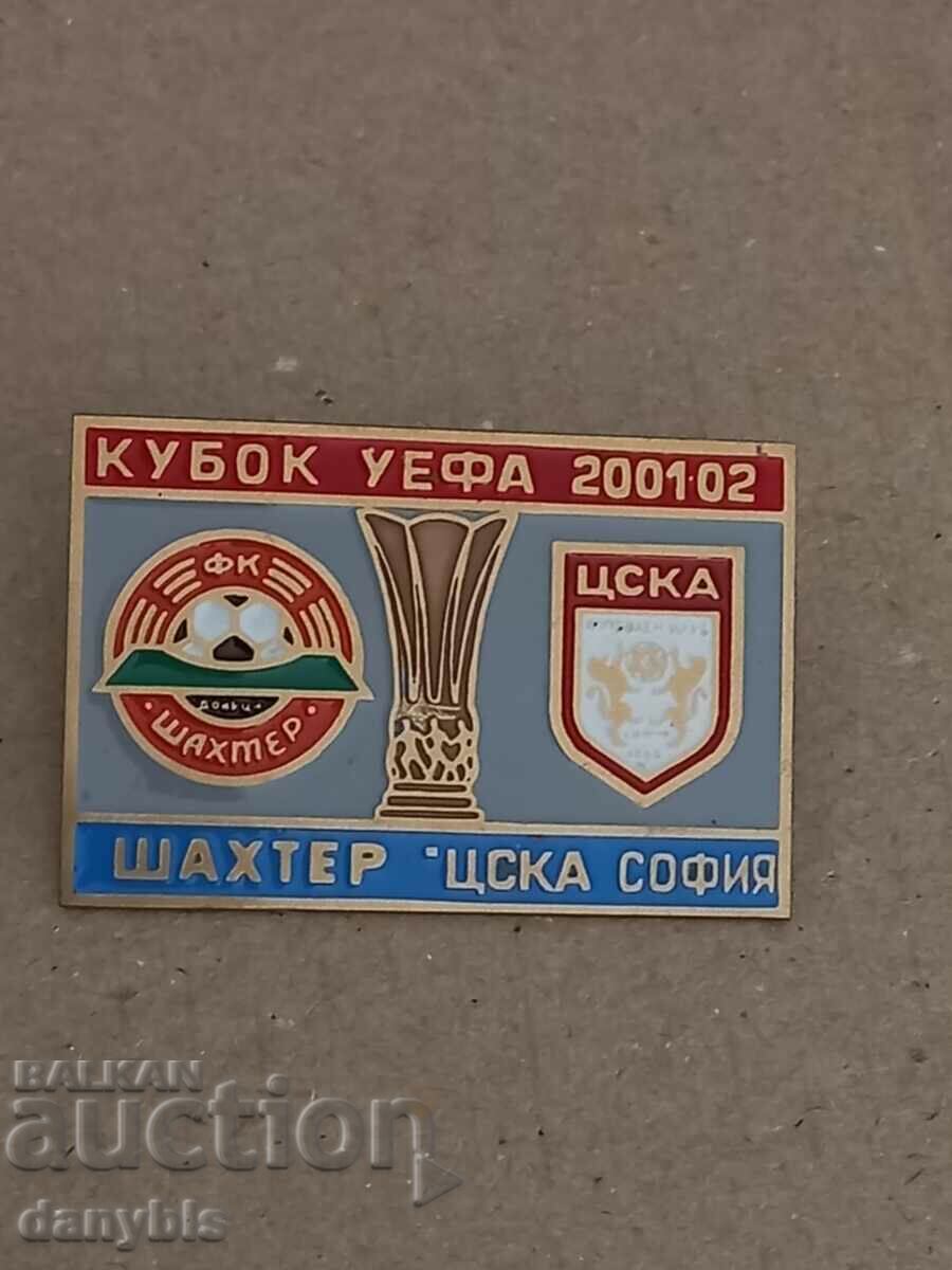 Football Badge - CSKA - Shakhtar Donetsk UEFA Cup 2001-02