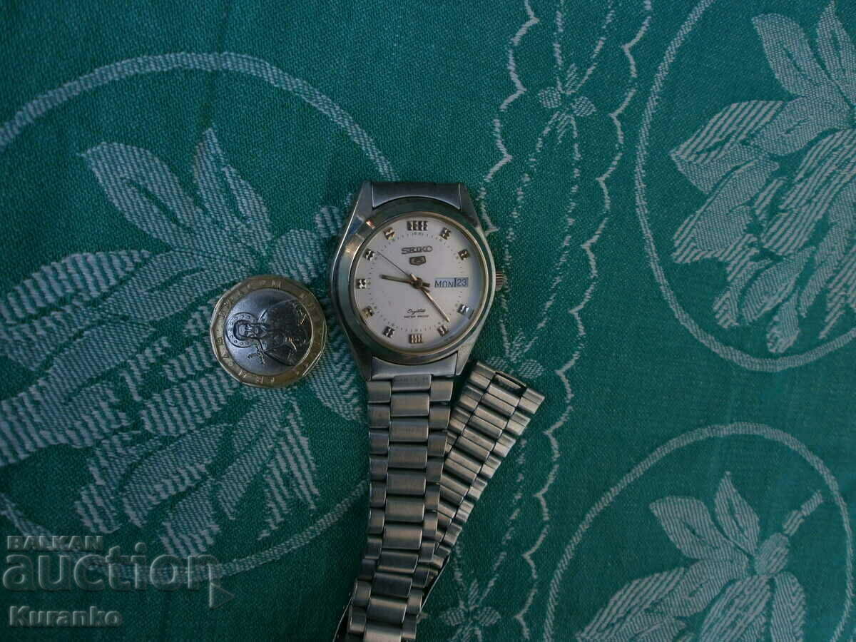 Rare SEIKO 5 crystal waterproof watch