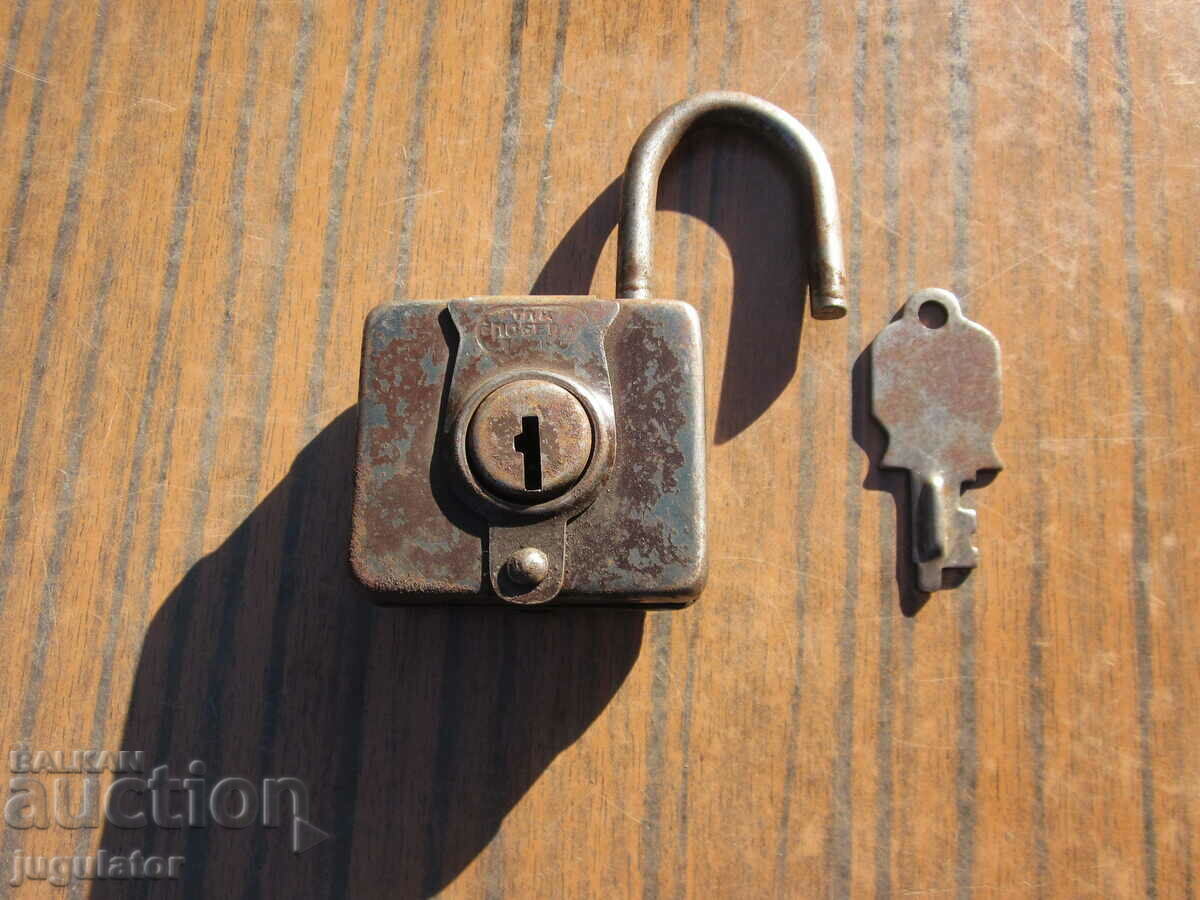 παλιό εκλεκτής ποιότητας βουλγαρικό λουκέτο εργασίας με κλειδί - 6 παλιό εκλεκτής ποιότητας βουλγαρικό λουκέτο εργασίας με κλειδί - 6