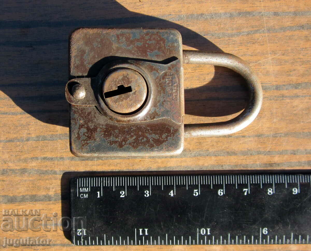 παλιό εκλεκτής ποιότητας βουλγαρικό λουκέτο εργασίας με κλειδί - 7 παλιό εκλεκτής ποιότητας βουλγαρικό λουκέτο εργασίας με κλειδί - 7