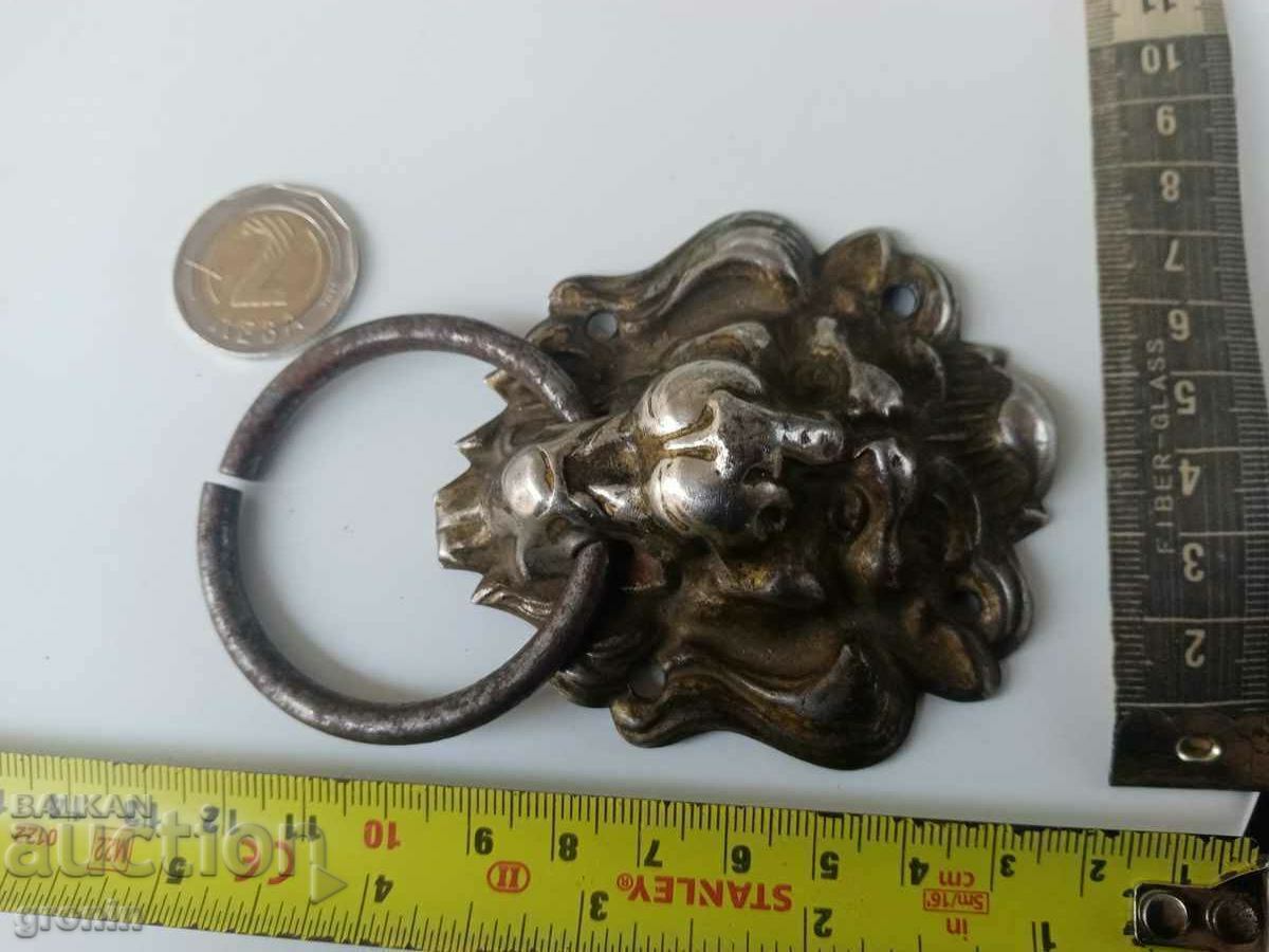 Old knocker, for gate, door, clapper, Lion, iron, eyelid with price 40.00 BGN | € 20.45 Old knocker, for gate, door, clapper, Lion, iron, eyelid with price 40.00 BGN | € 20.45