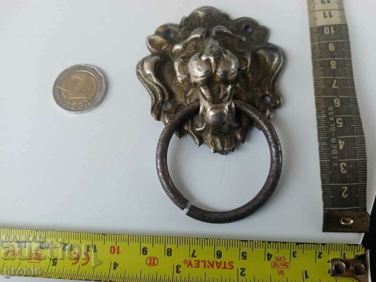 Auction  Old knocker, for gate, door, clapper, Lion, iron, eyelid