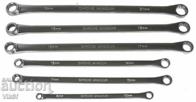 Wrenches Extra long star-shaped spanners from 8 to 21 mm 6h. Mar-Pol with price 81.00 BGN | € 41.41 Wrenches Extra long star-shaped spanners from 8 to 21 mm 6h. Mar-Pol with price 81.00 BGN | € 41.41