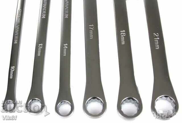 Auction Wrenches Extra long star-shaped spanners from 8 to 21 mm 6h. Mar-Pol Auction Wrenches Extra long star-shaped spanners from 8 to 21 mm 6h. Mar-Pol