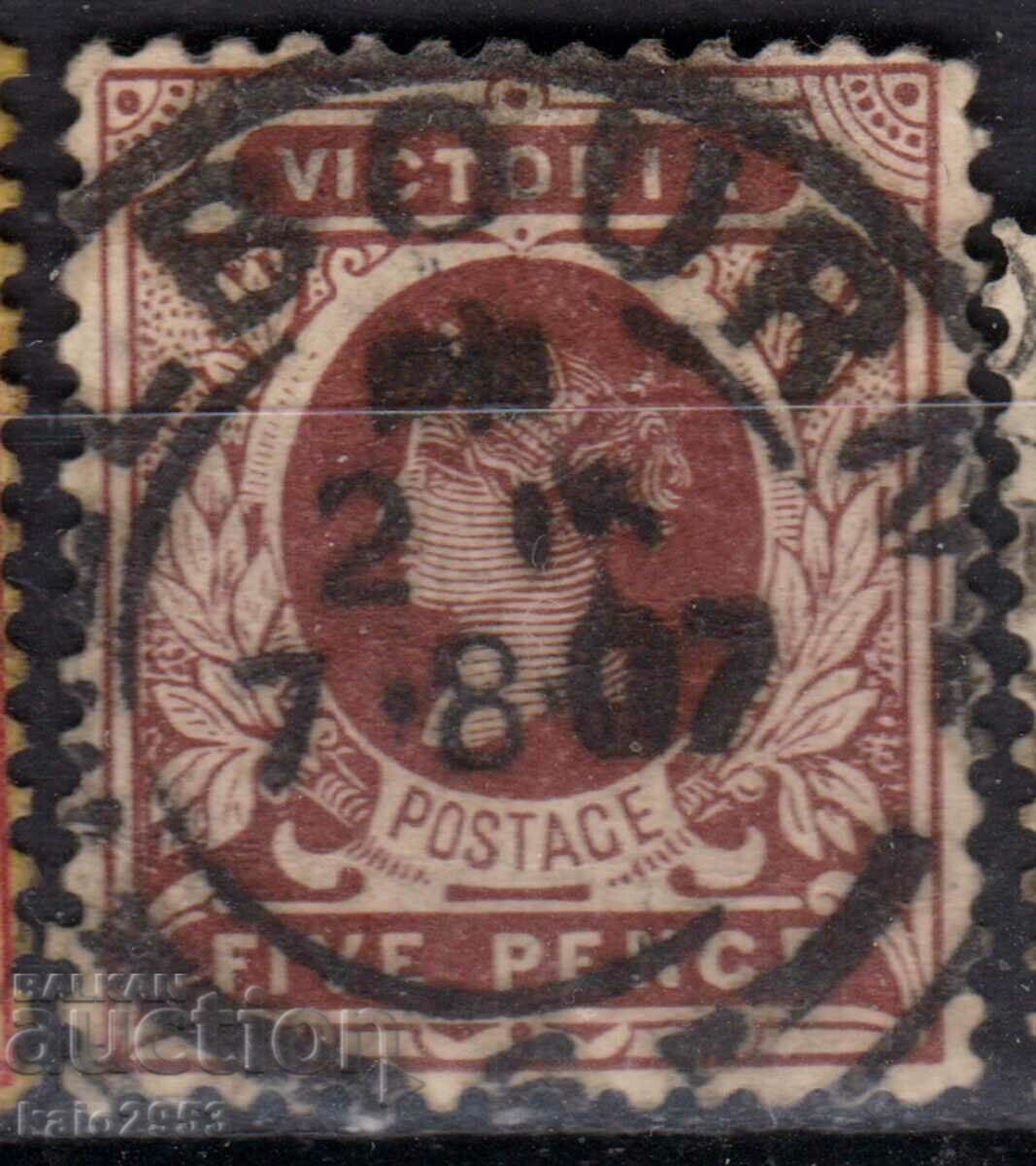 GB/Australia/Victoria-1890-QV-класическа марка,клеймо