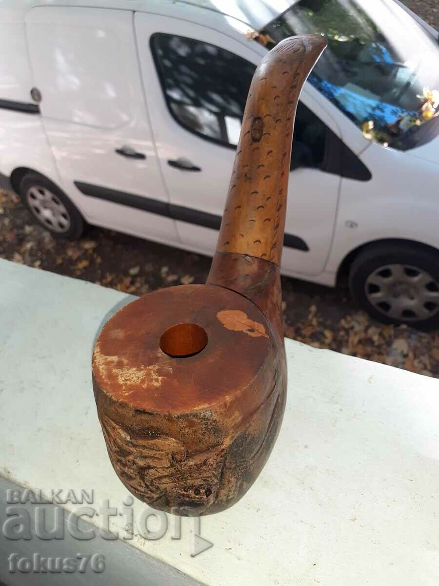 Uriașă țeavă veche din lemn - Unică - 6