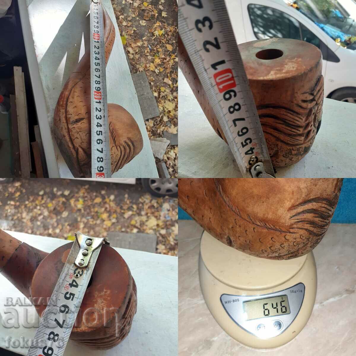 Uriașă țeavă veche din lemn - Unică - 7