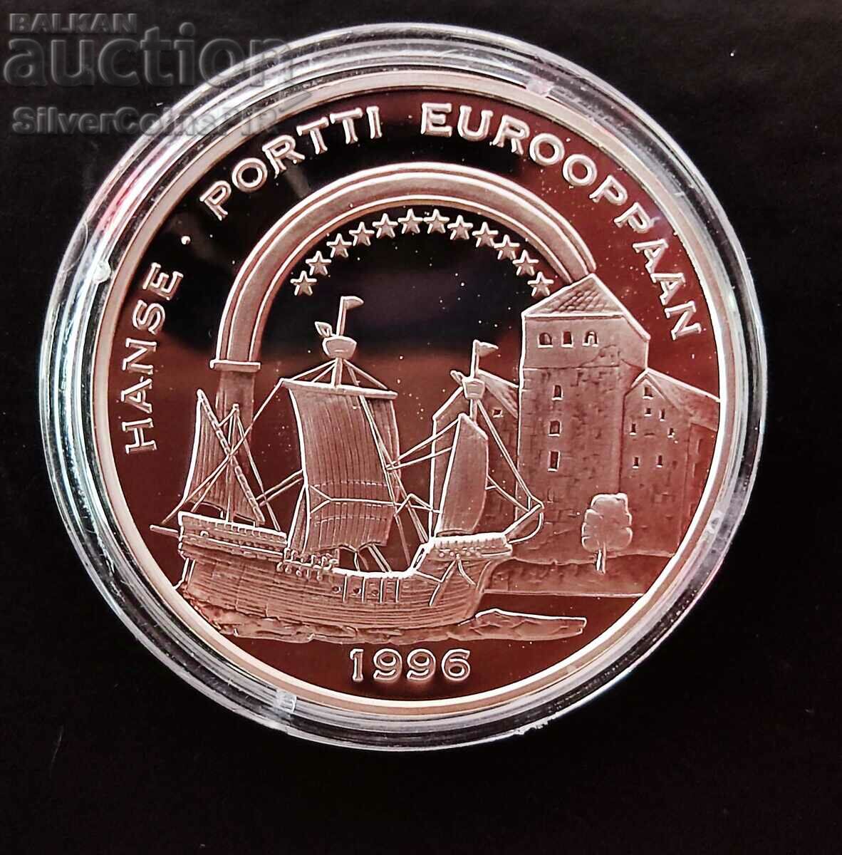 Silver 20 ECU Port către Europa 1996 Finlanda