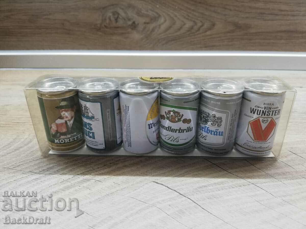 Collection of 6 Mini Full Cans, Ken Bira Moretti, Wunster with price 69.00 BGN | € 35.28
