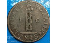 Haiti 1 centime 1846 AN 43 copper