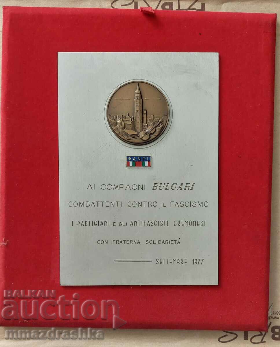 Plaque Italian anti-fascists 1977