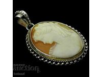 Old Authentic Cameo Silver Fitting Pendant Jewel