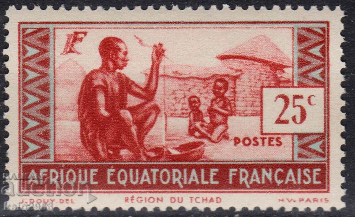 French Equat. Africa-1937-Regular-native from CHAD, MNH3