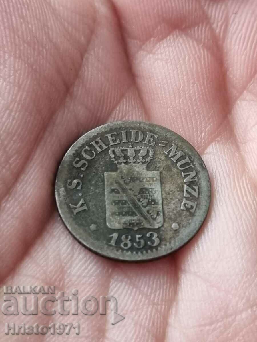 1 große 1853 Saxony with price € 10.23 | 20.01 BGN
