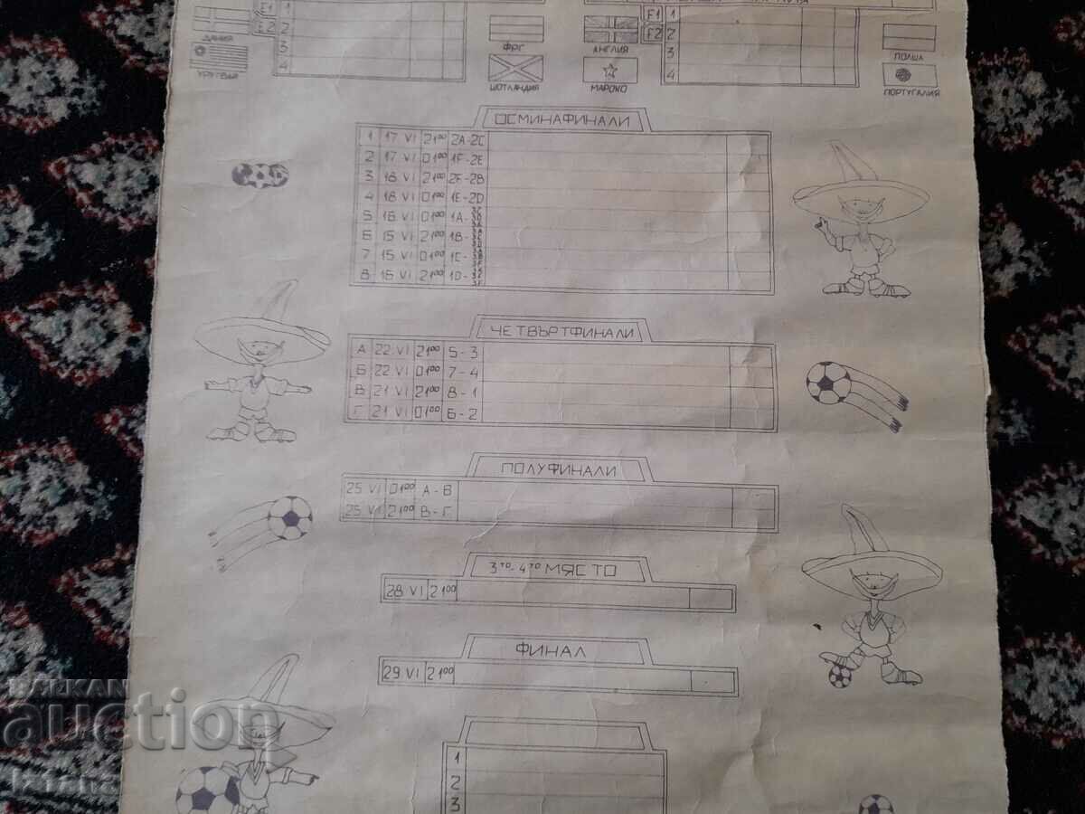 Πρόγραμμα ποδοσφαίρου Mondial Mexico 1986 - 5 Πρόγραμμα ποδοσφαίρου Mondial Mexico 1986 - 5