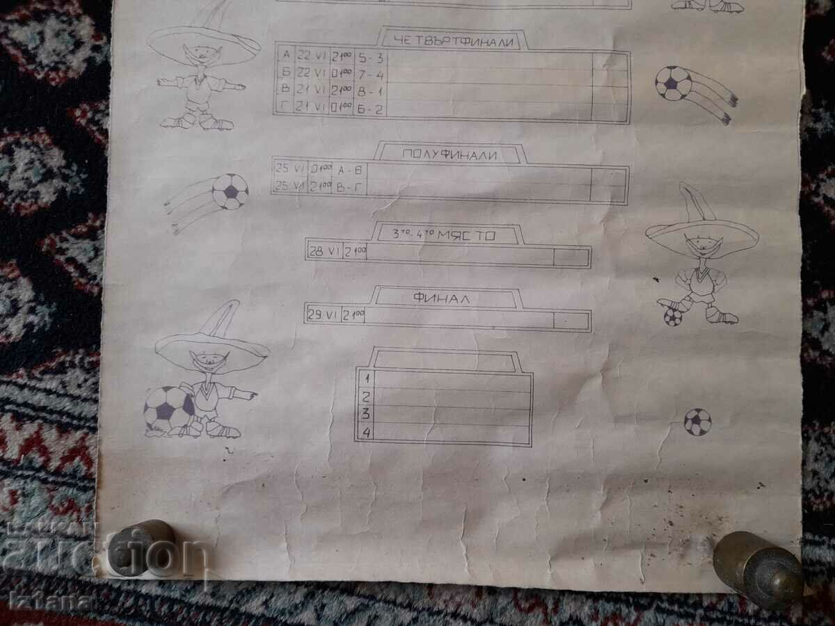 Πρόγραμμα ποδοσφαίρου Mondial Mexico 1986 - 6 Πρόγραμμα ποδοσφαίρου Mondial Mexico 1986 - 6