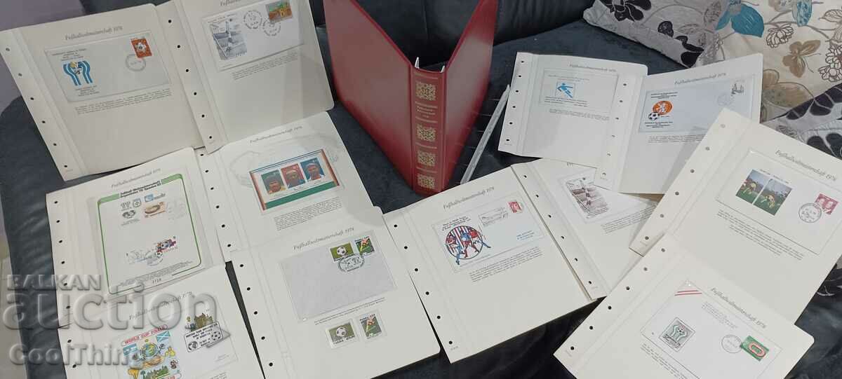 Collector's folder with stamps and envelopes new