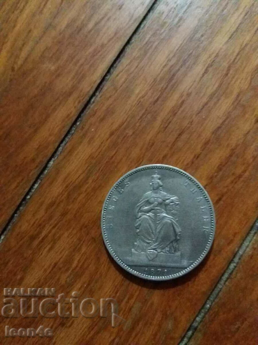 1 Thaler Prussia 1871 Silver with price 105.00 BGN | € 53.69