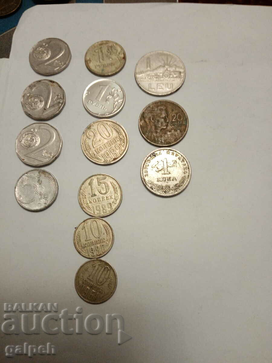 COINS RUSSIA, CZECH REPUBLIC, BULGARIA - 25 pcs. - BGN 3 with price 3.00 BGN | € 1.53 COINS RUSSIA, CZECH REPUBLIC, BULGARIA - 25 pcs. - BGN 3 with price 3.00 BGN | € 1.53