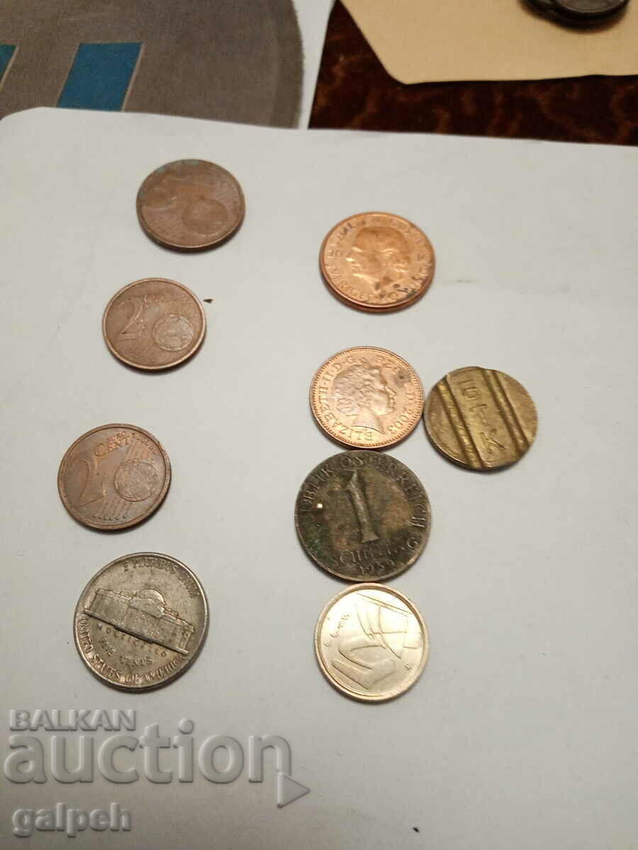 COINS EURO CENTS, USA, BULGARIA-25 pcs.-3 BGN with price 3.00 BGN | € 1.53 COINS EURO CENTS, USA, BULGARIA-25 pcs.-3 BGN with price 3.00 BGN | € 1.53