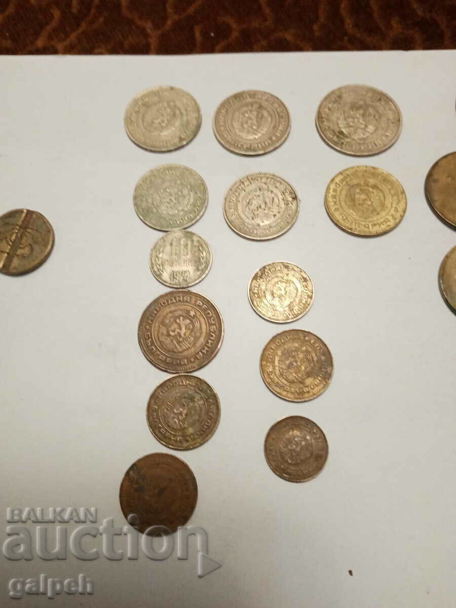 COINS EURO CENTS, USA, BULGARIA-25 pcs.-3 BGN - 5 COINS EURO CENTS, USA, BULGARIA-25 pcs.-3 BGN - 5