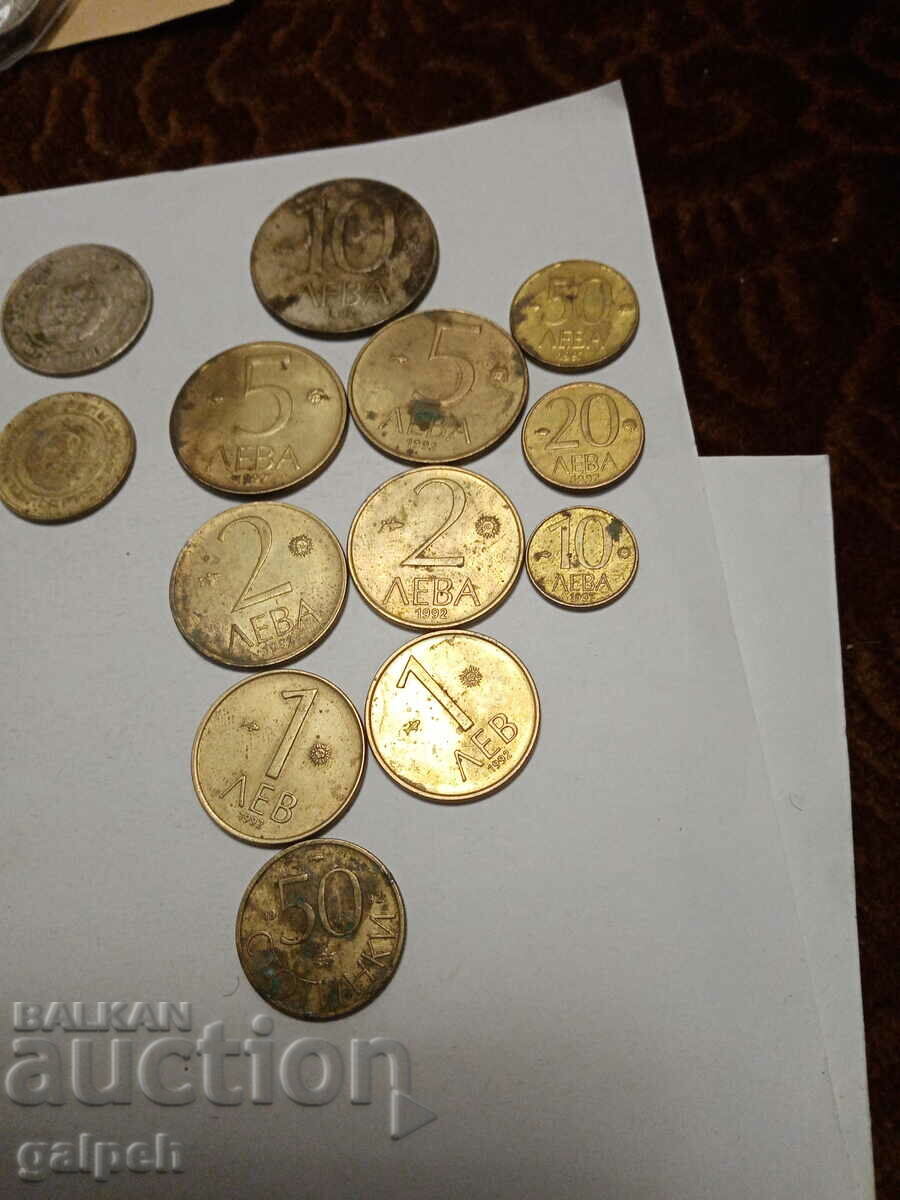 COINS EURO CENTS, USA, BULGARIA-25 pcs.-3 BGN - 6 COINS EURO CENTS, USA, BULGARIA-25 pcs.-3 BGN - 6