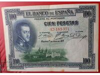 Bancnota-Spania-100 pesetas 1925