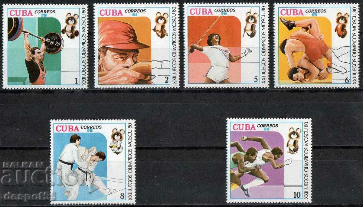 1980. Куба. Зимни олимпийски игри - Лейк Пласид, САЩ + Блок.