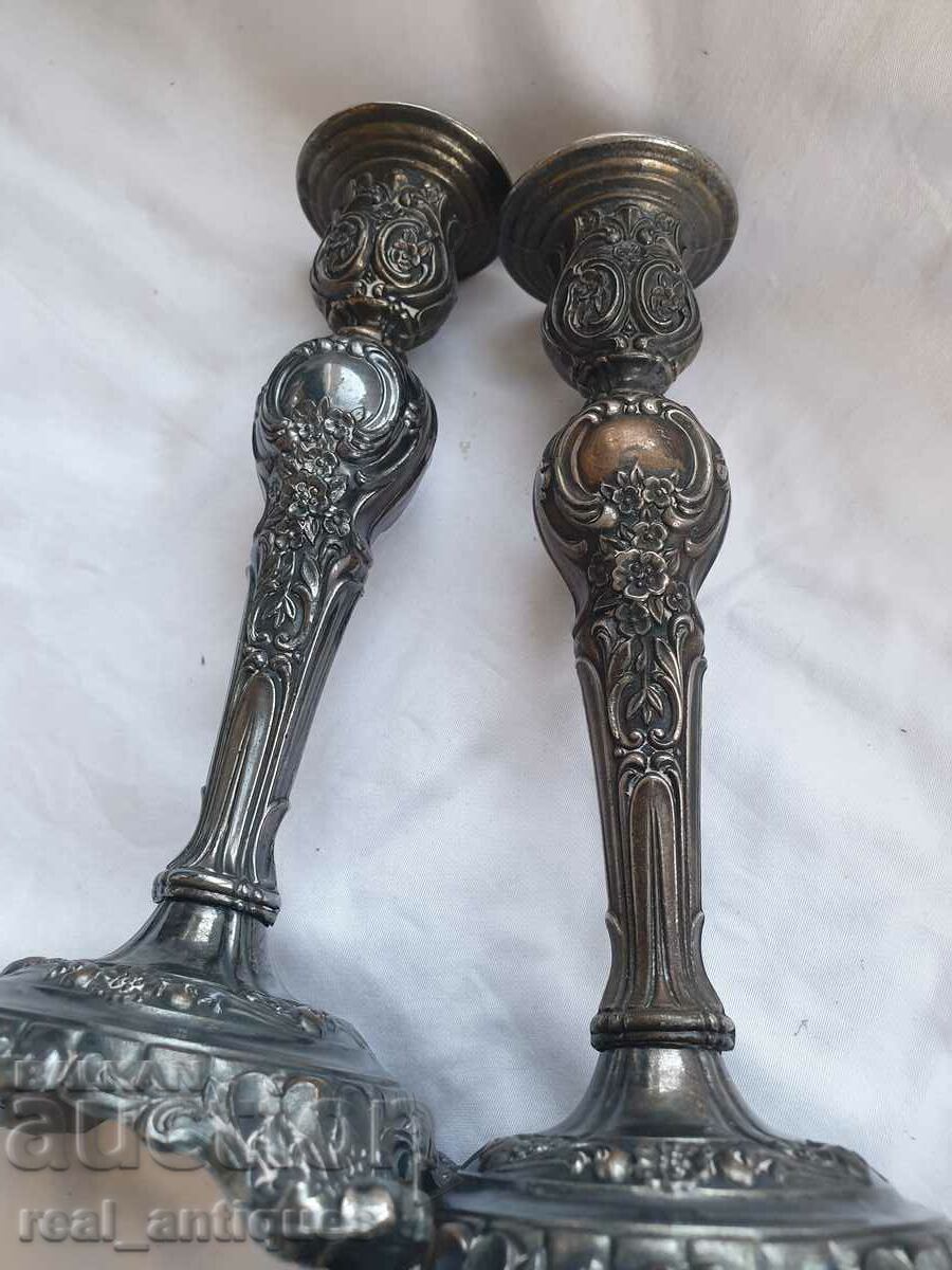 Доставка на Комплект посребрени свещници Доставка на Комплект посребрени свещници