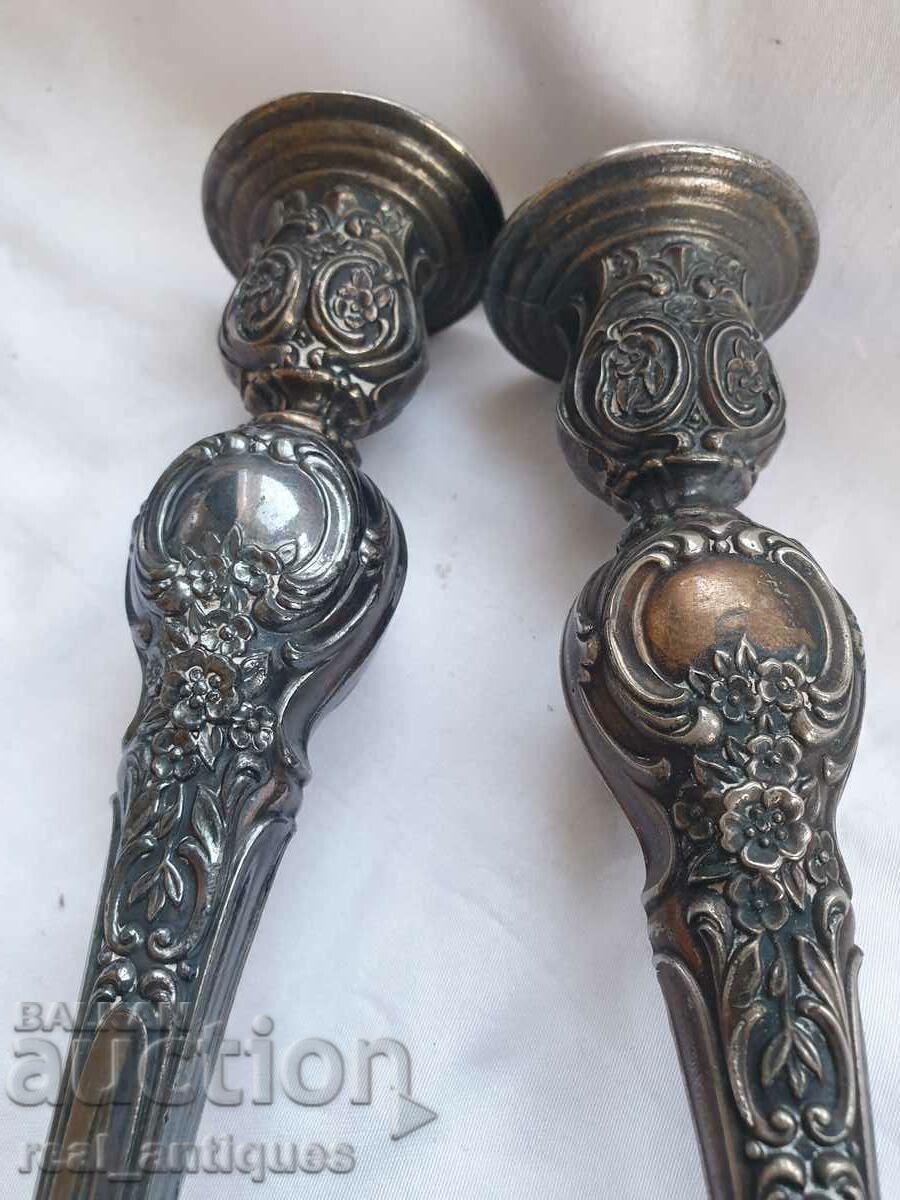 Комплект посребрени свещници - 5 Комплект посребрени свещници - 5