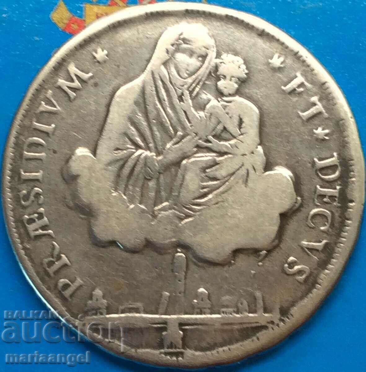 Scudo da 10 Paoli 1797 Italy Bologna III τύπου 39mm ασημί