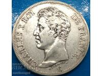 5 Francs 1826 France A - Paris Charles X 37mm 24.85g Silver