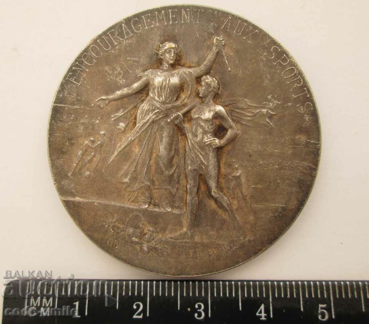 Old sports art plaque of the sculptor Felix Rasumny 1869-1940 - 5 Old sports art plaque of the sculptor Felix Rasumny 1869-1940 - 5