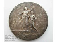 Old sports art plaque of the sculptor Felix Rasumny 1869-1940