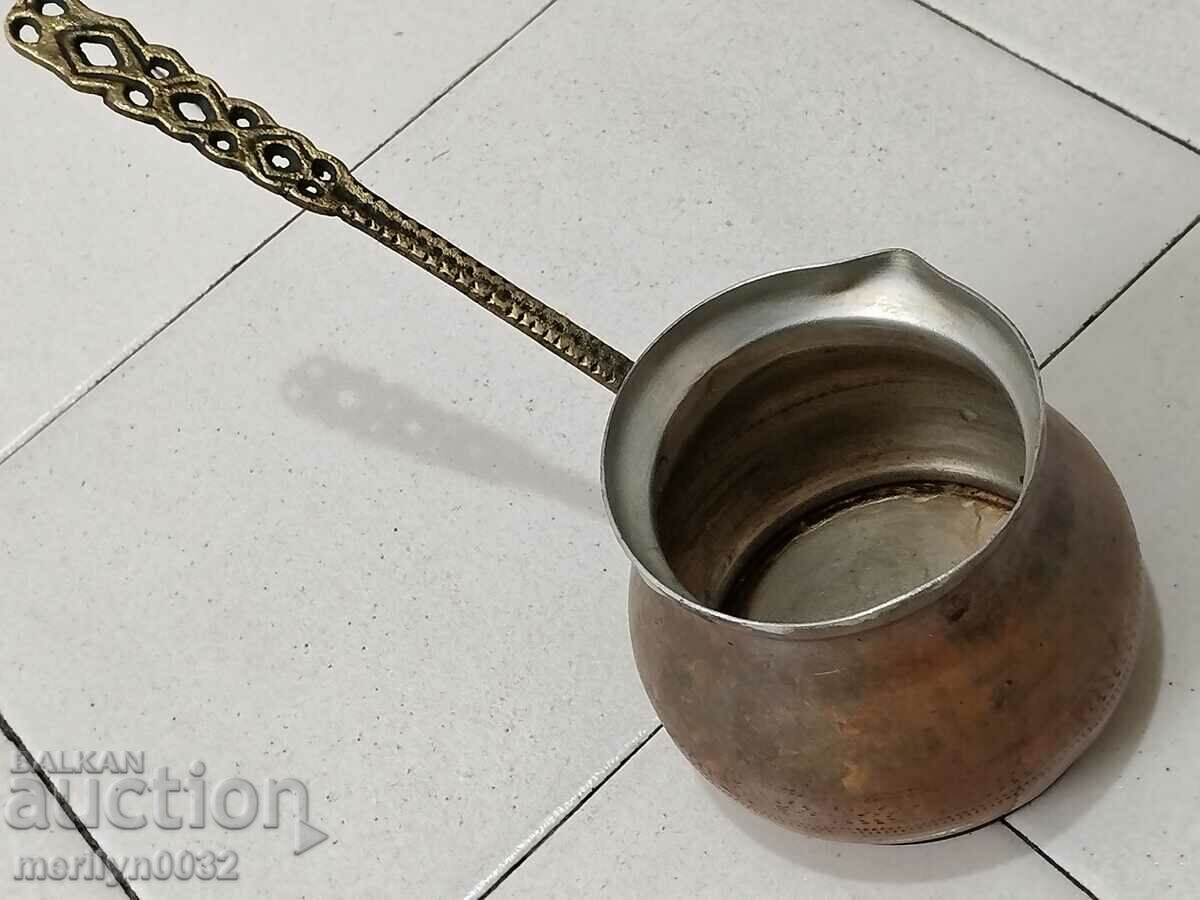 Auction Old tinned copper cezve, coffee pot, copper, copper vessel Auction Old tinned copper cezve, coffee pot, copper, copper vessel