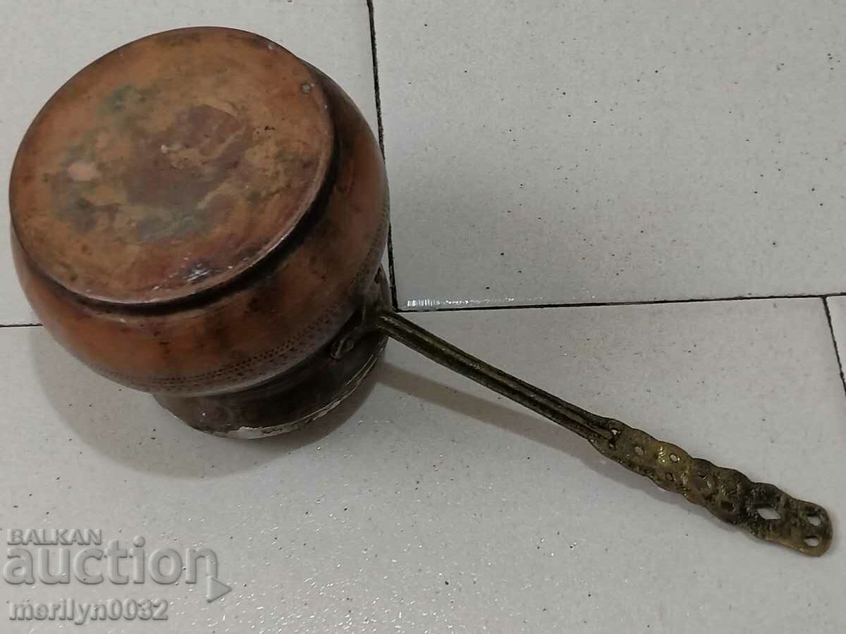 Old tinned copper cezve, coffee pot, copper, copper vessel - 5 Old tinned copper cezve, coffee pot, copper, copper vessel - 5