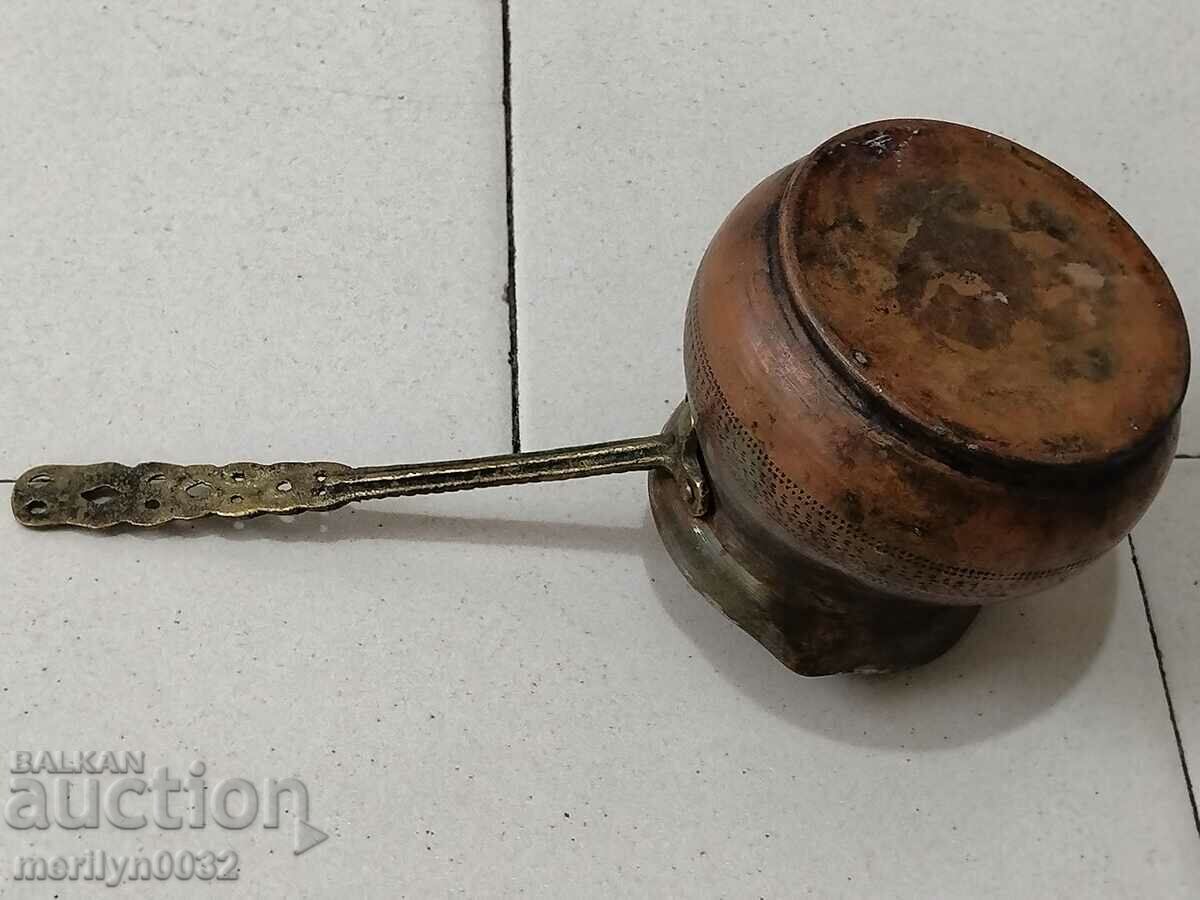 Old tinned copper cezve, coffee pot, copper, copper vessel - 6 Old tinned copper cezve, coffee pot, copper, copper vessel - 6