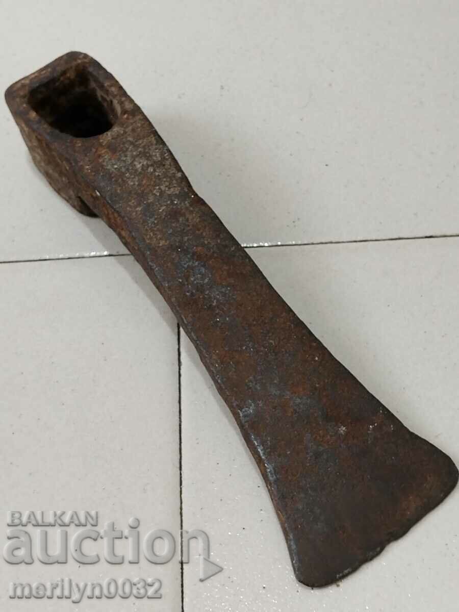 Old forged turnhoe, wrought iron, hoe, blade, axe with price 41.00 BGN | € 20.96 Old forged turnhoe, wrought iron, hoe, blade, axe with price 41.00 BGN | € 20.96