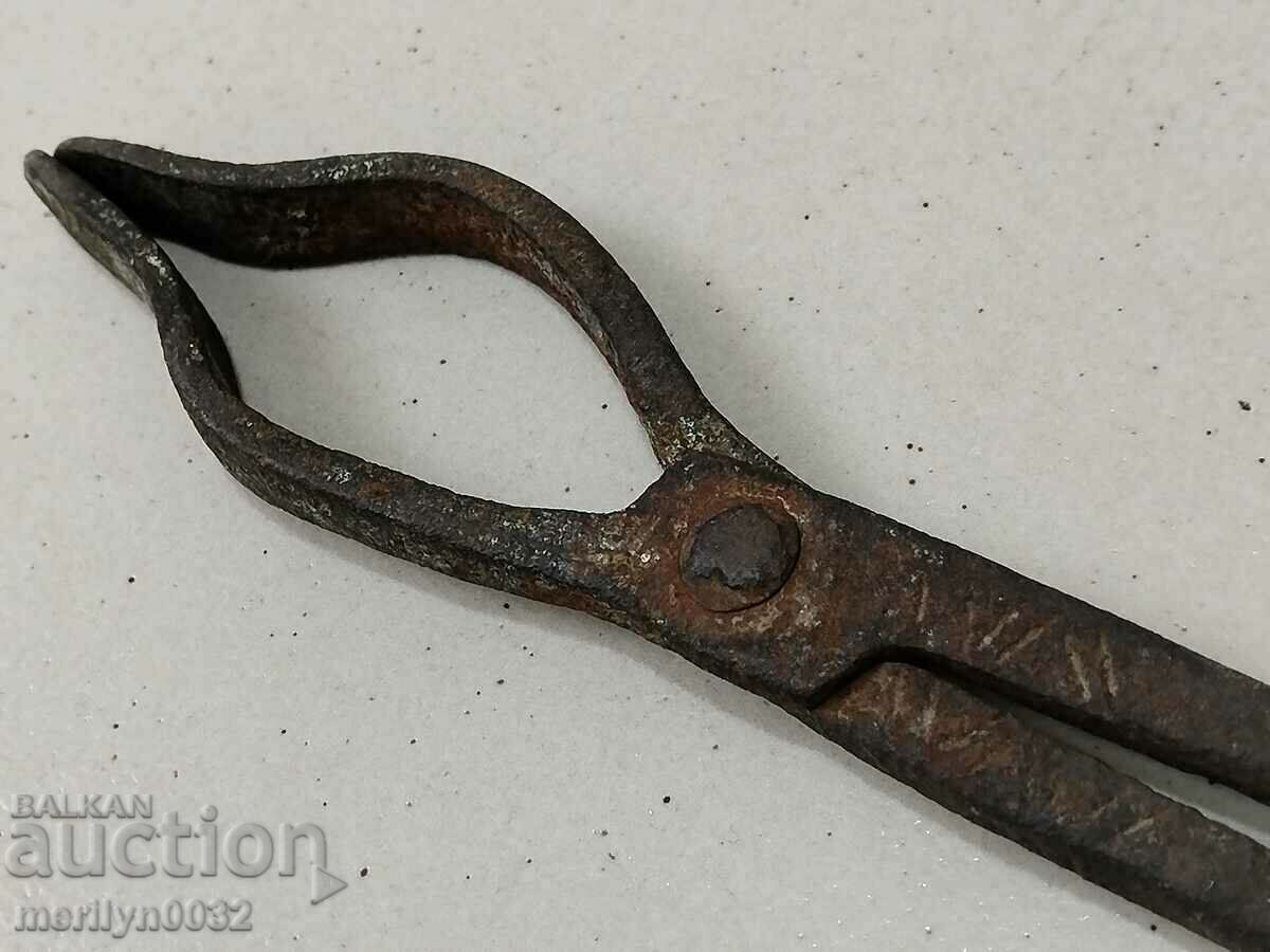 Licitație Clești vechi de fierar, fier forjat, unealtă de țiglă Licitație Clești vechi de fierar, fier forjat, unealtă de țiglă