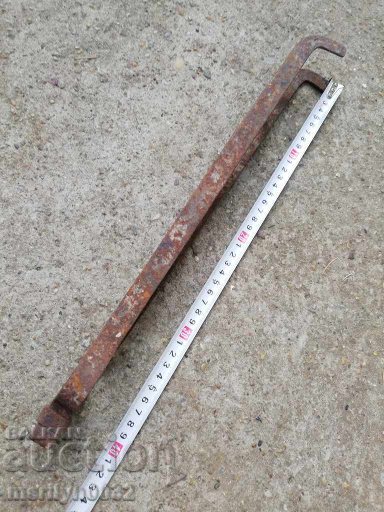 Old hand-forged dilaf, wrought iron, tongs with price 29.00 BGN | € 14.83 Old hand-forged dilaf, wrought iron, tongs with price 29.00 BGN | € 14.83