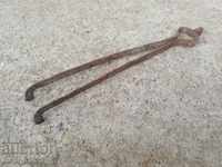 Old hand-forged dilaf, wrought iron, tongs