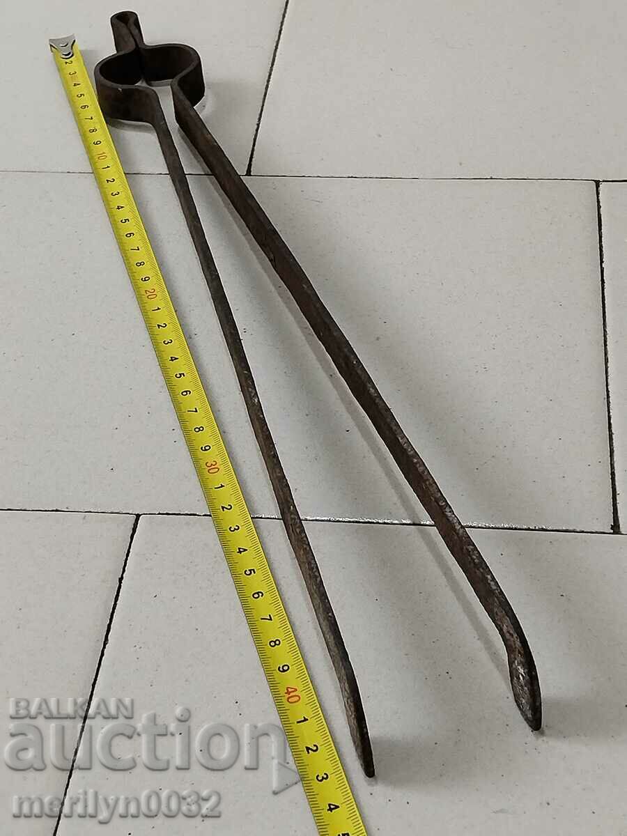 Old hand-forged dilaf, wrought iron, tongs - 5 Old hand-forged dilaf, wrought iron, tongs - 5