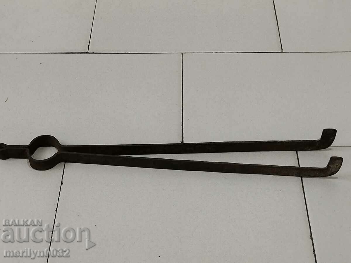 Old hand-forged dilaf, wrought iron, tongs - 6 Old hand-forged dilaf, wrought iron, tongs - 6