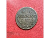 Γερμανία-Braunschweig-Wolfenbüttel-1 pfennig 1754