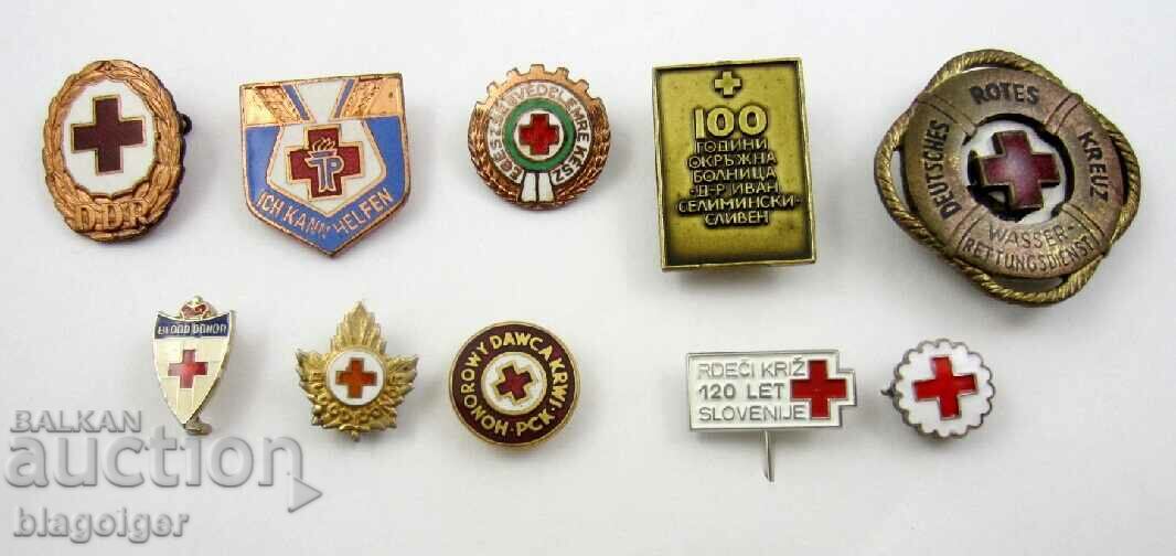 Red Cross-Large Lot of Old Badges