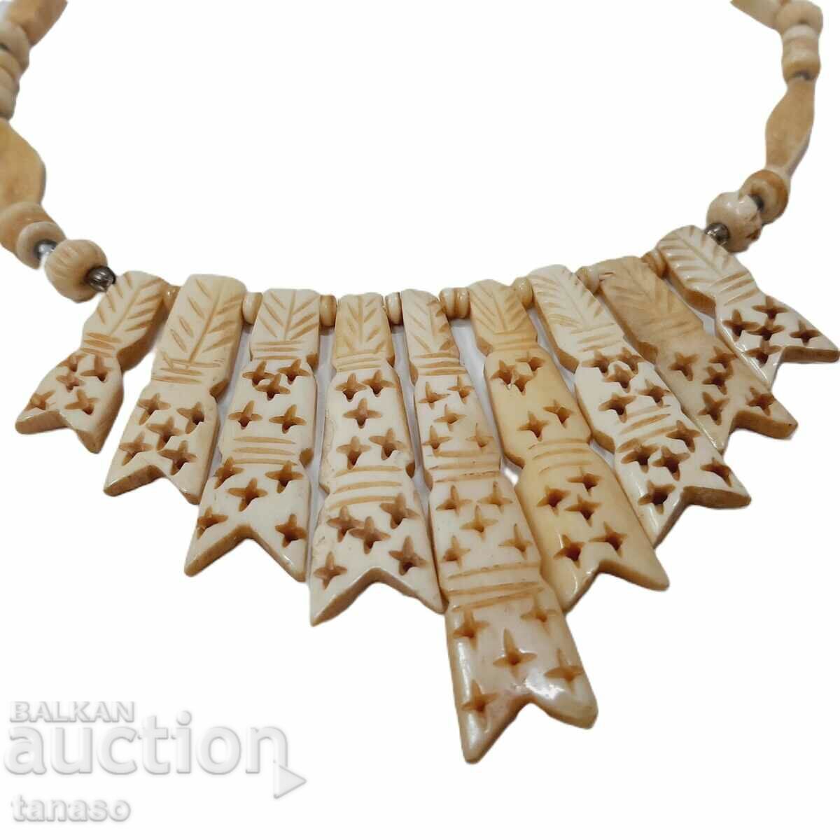 Аукцион Старо колие, огърлица от слонова кост(12.2)