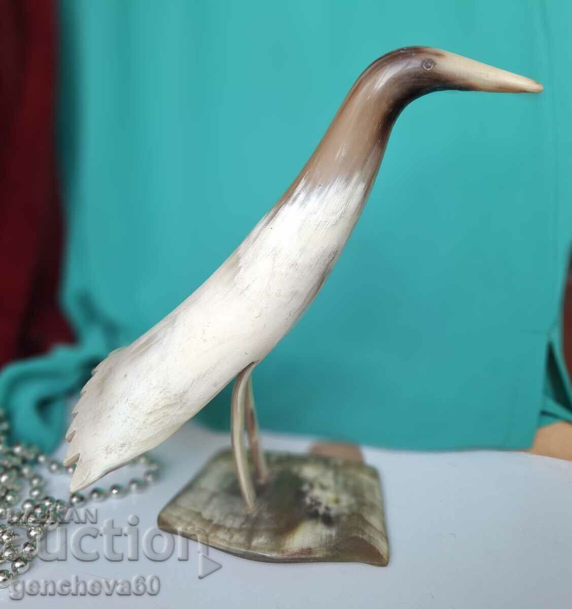 Auction Rare horn bird figurine Czechoslovakia/label Auction Rare horn bird figurine Czechoslovakia/label