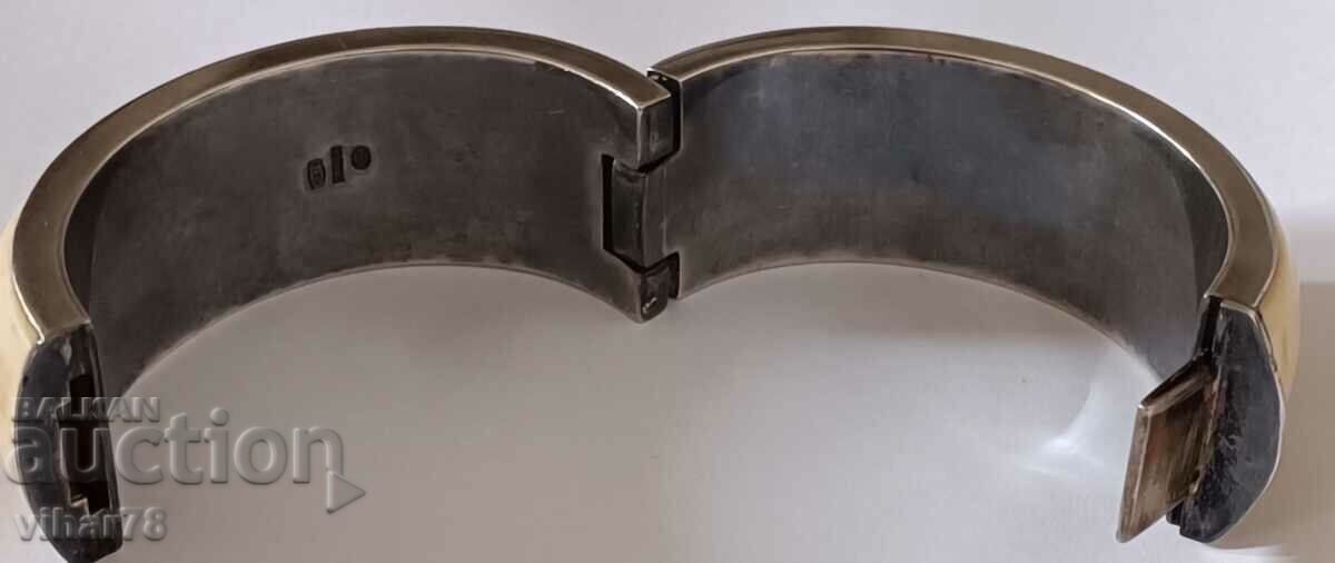 Silver bracelet with ivory - 7